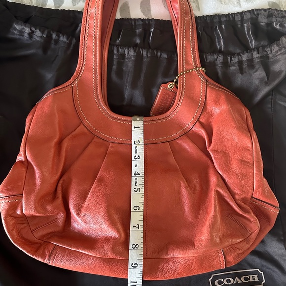 Coach Burnt Orange Leather Satchel - Picture 13 of 14
